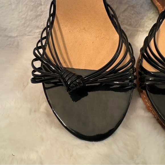 Bakers Dedra Faux Patent Leather Sandals Heels. 4” High. Size 7.5 Black New - Picture 8 of 12